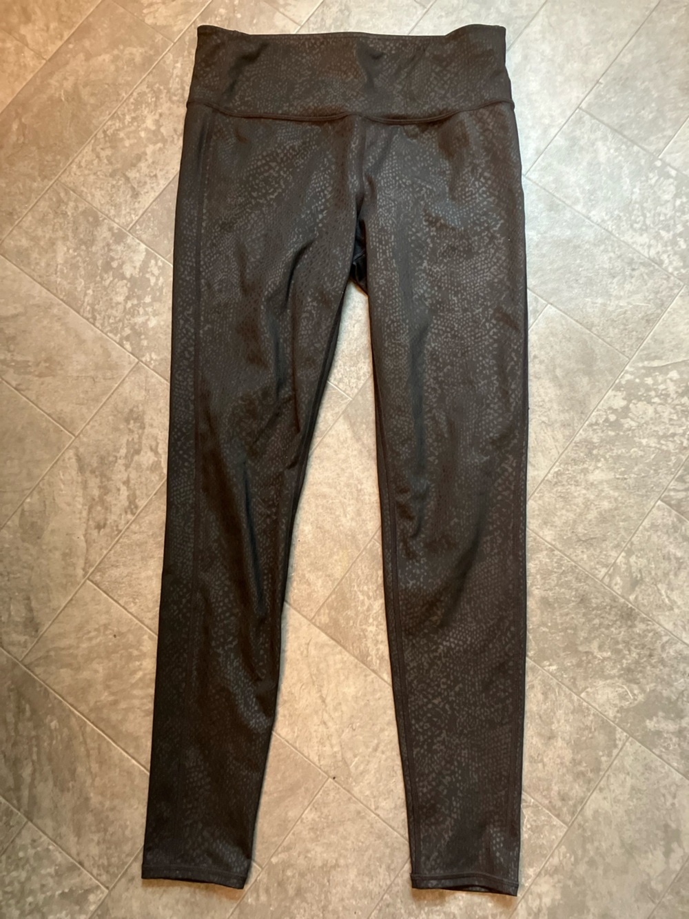 Athleta Black Subtle Print Leggings